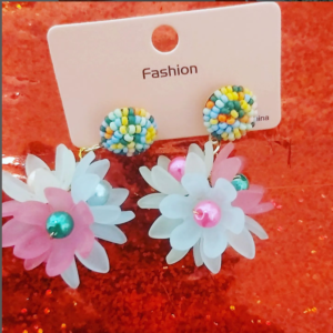 Embrace the enchanting allure of blossoming flowers with the Colorful Flower Design Earrings. Let these earrings become a vibrant expression of your style, adding a touch of floral magic to every outfit.